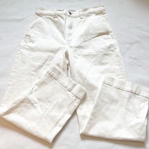Everlane High Waisted White straight Jeans Size 10